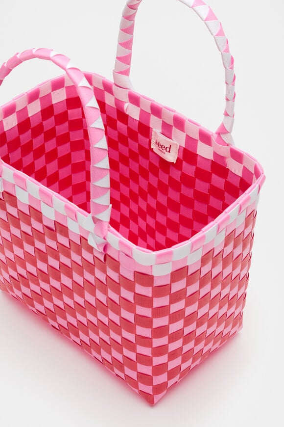 Woven Tote  Strawberry Red  hi-res