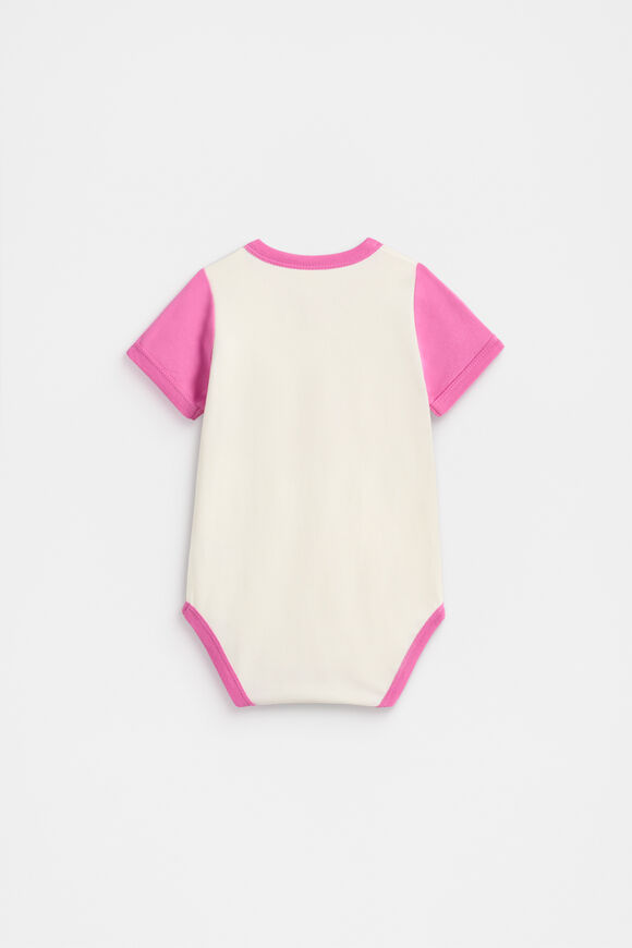 Colourblock Logo Bodysuit  Wild Berry  hi-res