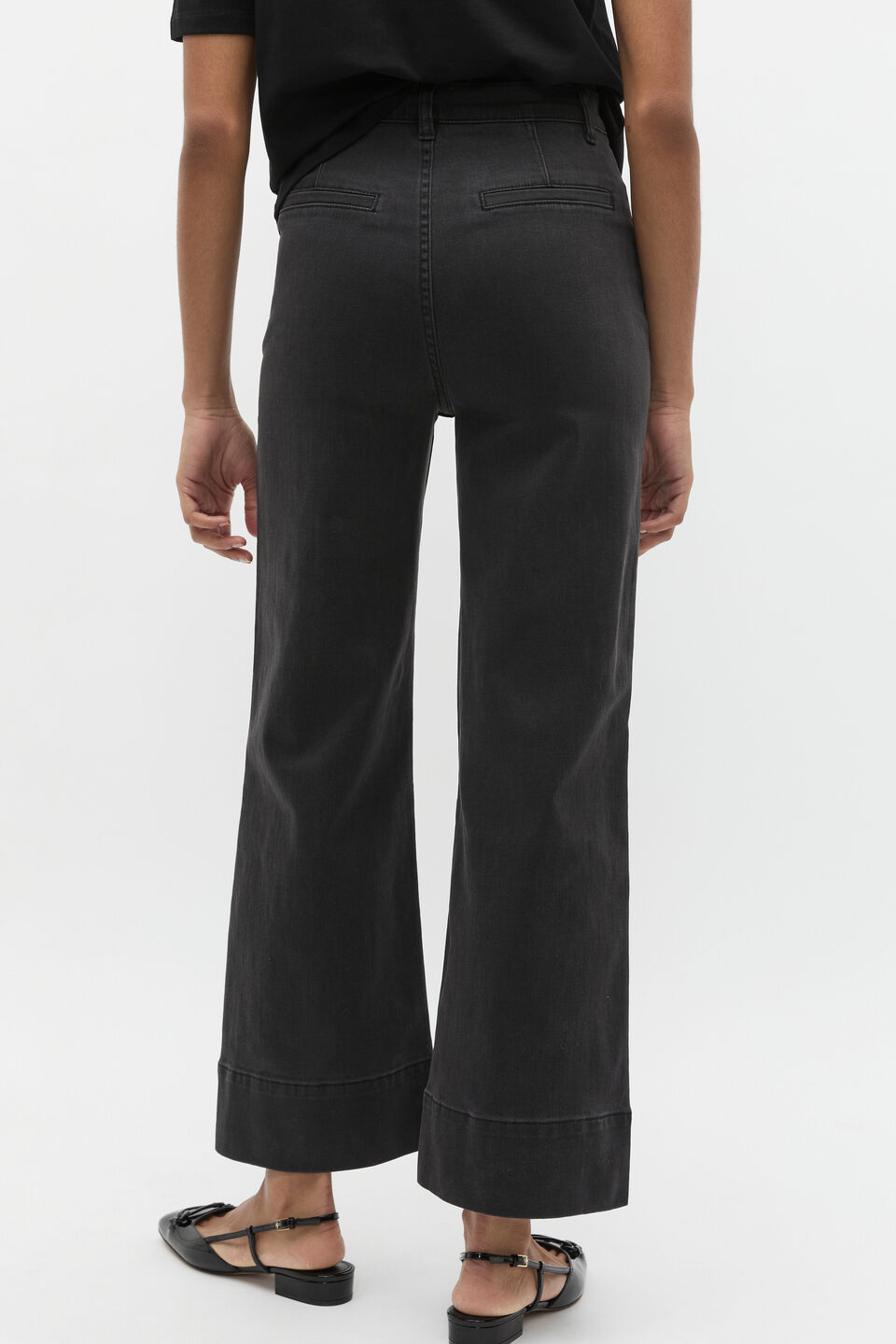 Core Wide Leg Pocket Jean  Charcoal Wash