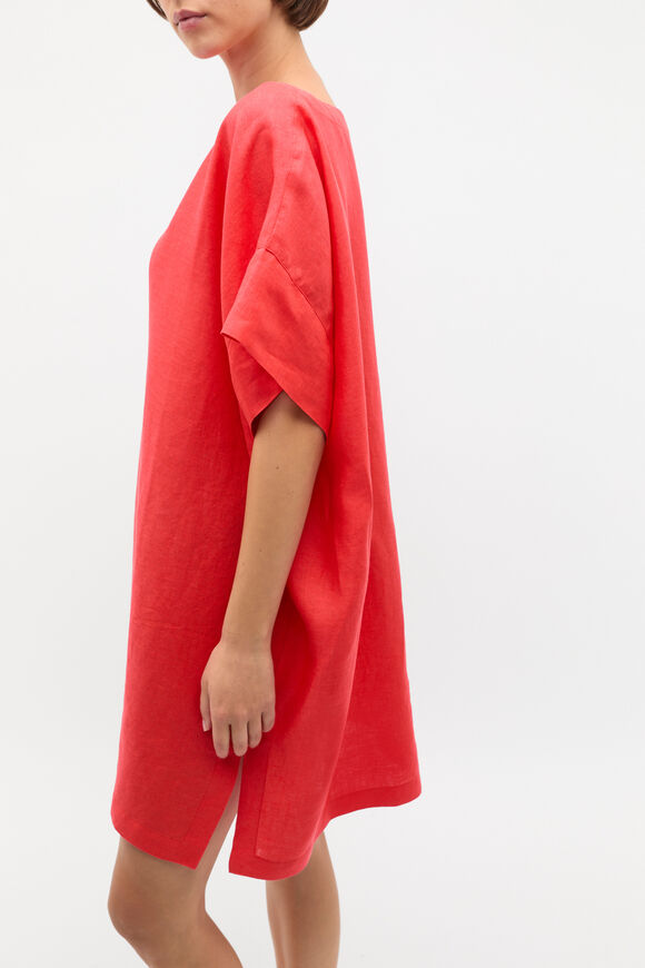Boat Neck Poncho  Electric Crimson  hi-res