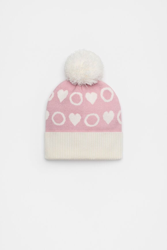 Heart Initial Beanie  O  hi-res