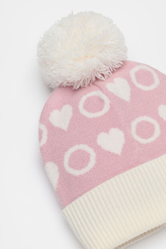 Heart Initial Beanie  O  hi-res