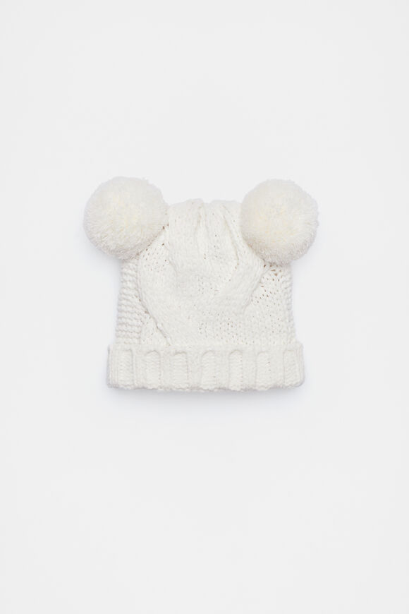Mini Cable Knit Beanie  Classic Cream  hi-res