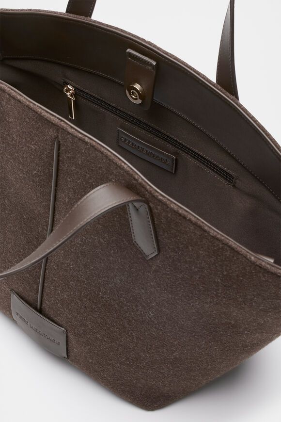 Felt Large Carry All Tote  Dark Espresso  hi-res