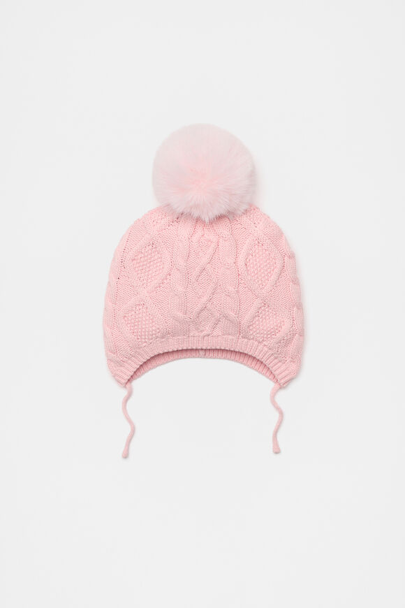 Mini Cable Beanie  Rose Petal  hi-res
