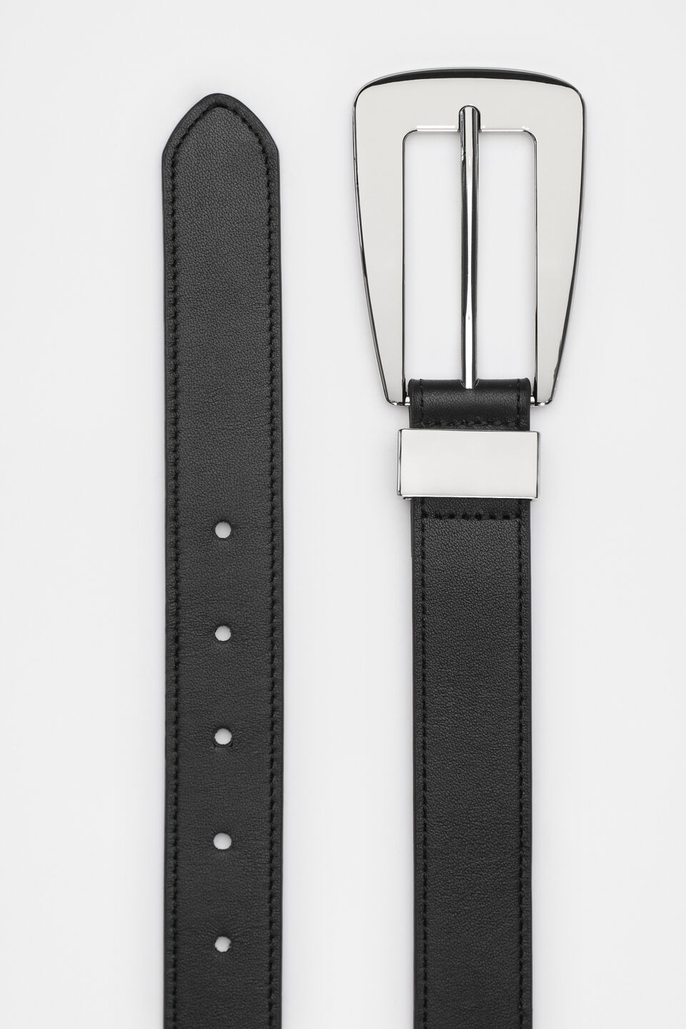 Isla Oversized Buckle Belt  Black Silver