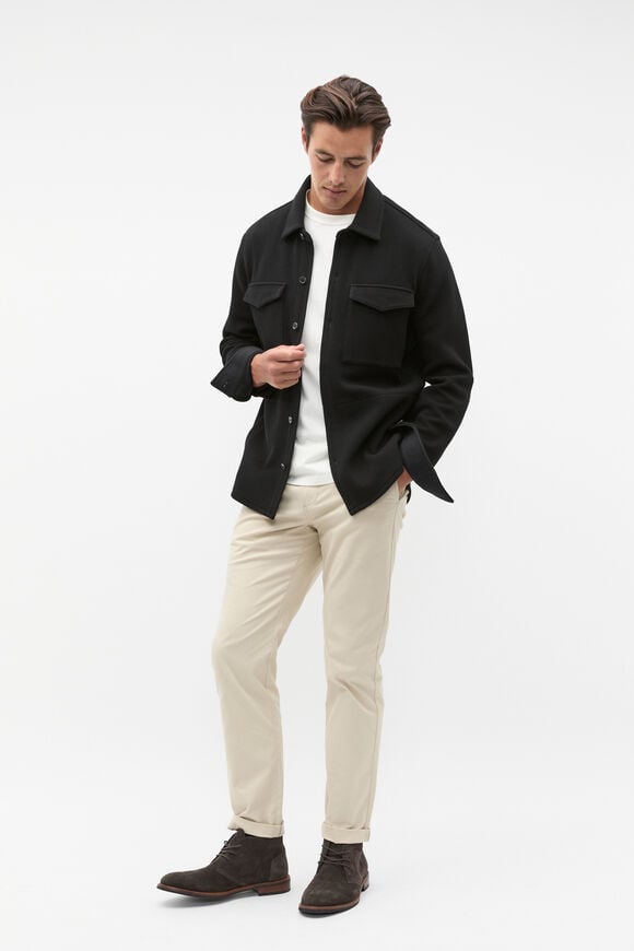 Pique Knit Overshirt  True Black  hi-res