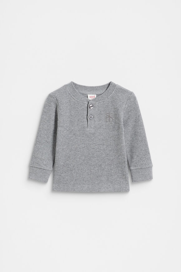 Core Henley Tee  Storm Marle  hi-res