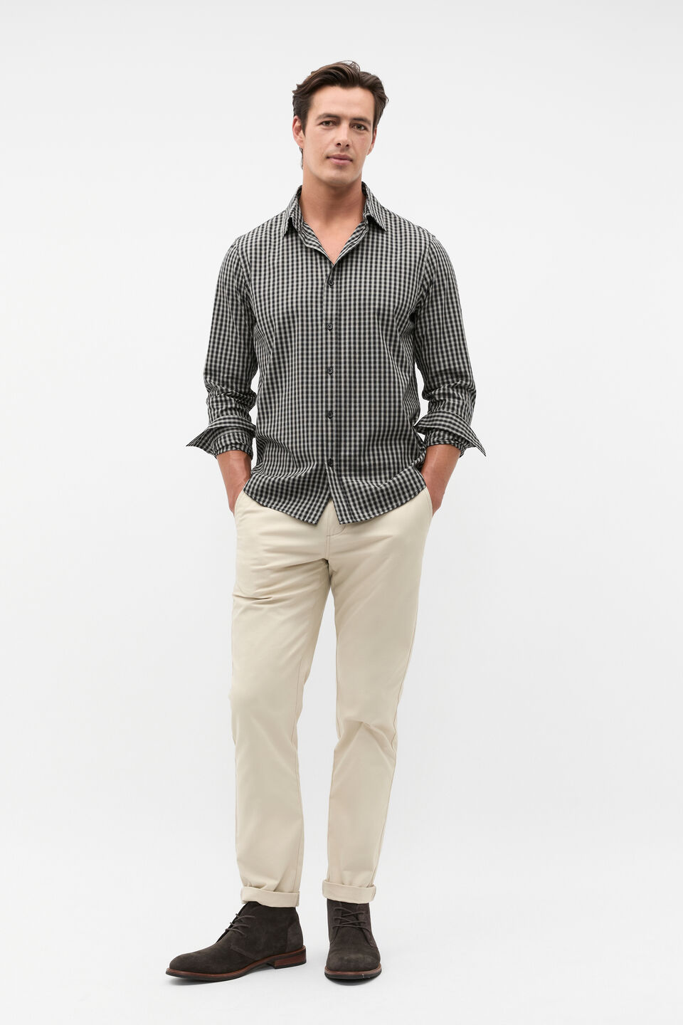 Check Shirt  True Black