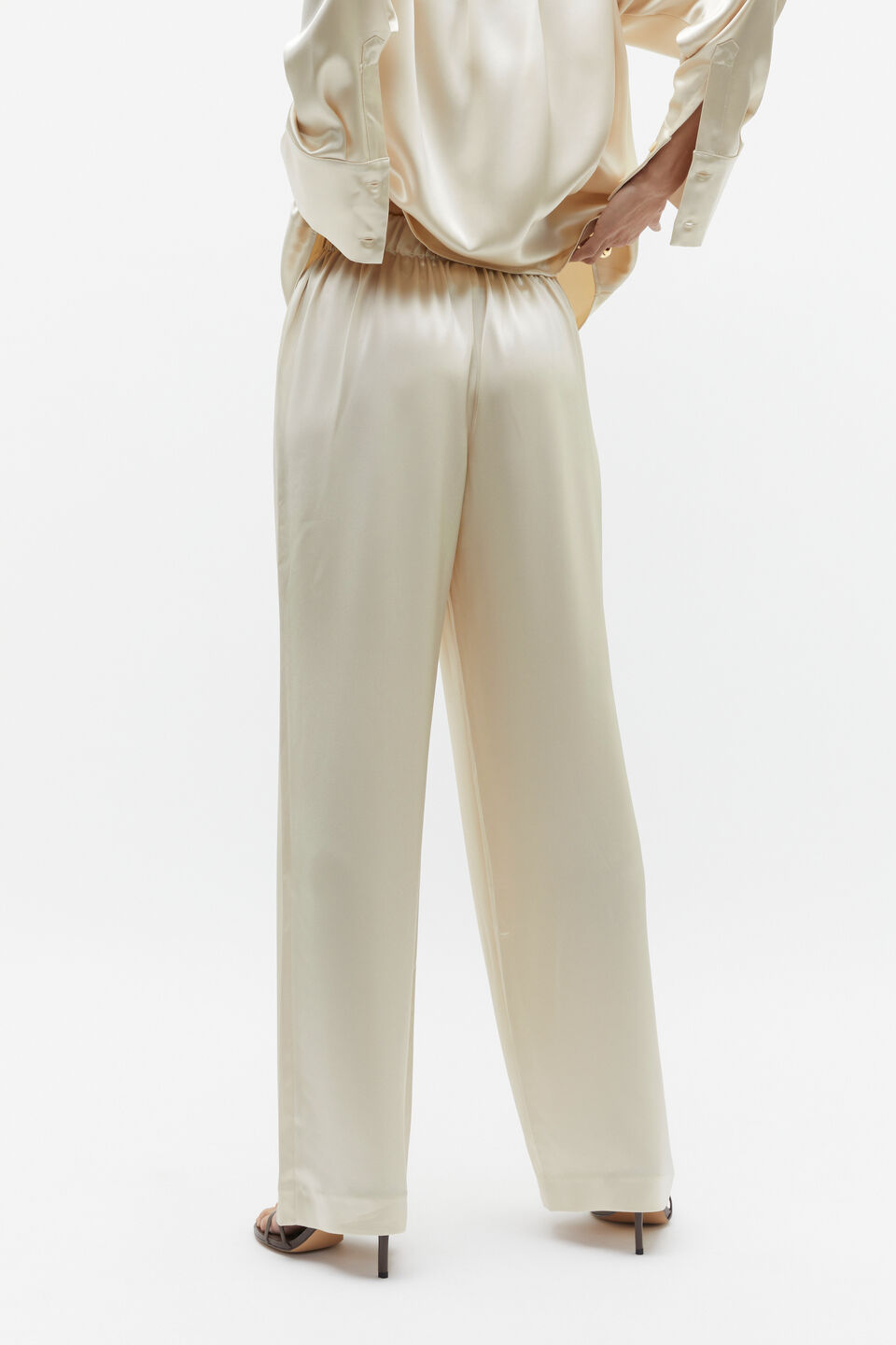 Satin Wide Leg Pant  Frappe