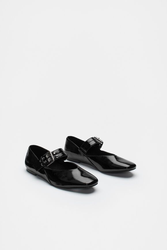 Buckle Ballet Flat  Black  hi-res
