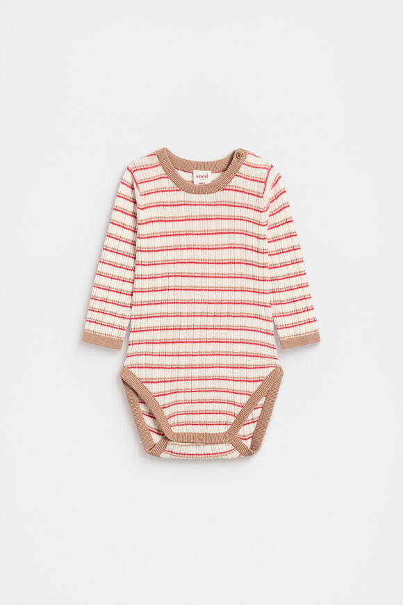 Stripe Knit Bodysuit  Multi  hi-res
