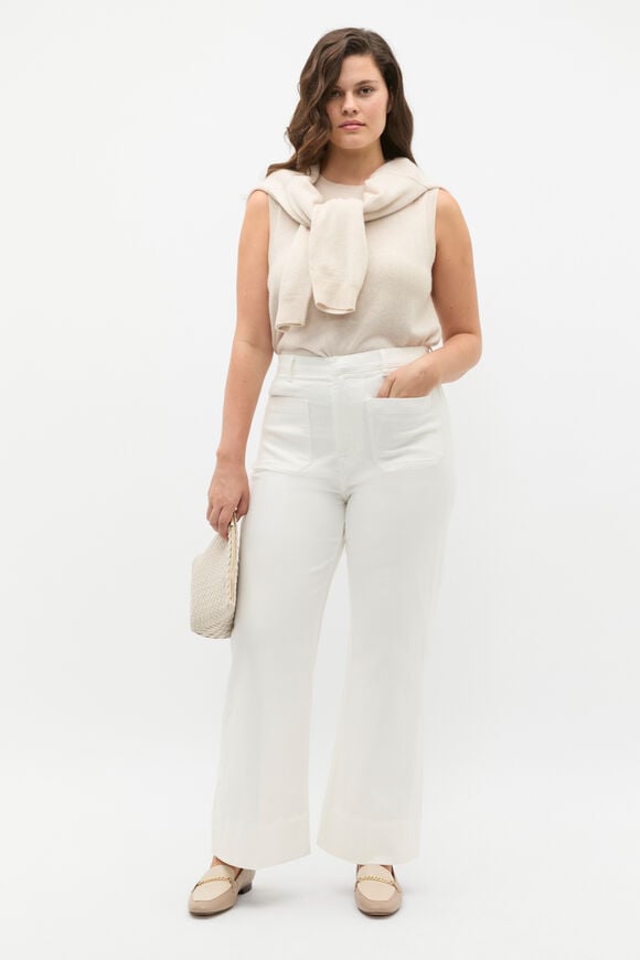 Cashmere Knit Vest  Oat Marle  hi-res