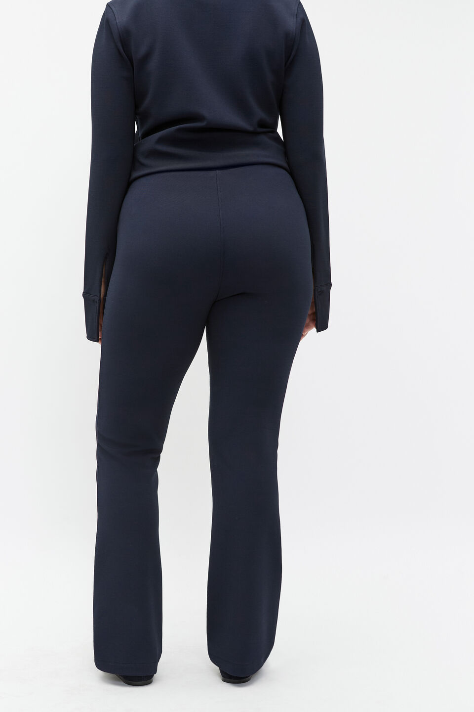 Compact Rib Kick Flare Pant  Twilight Blue
