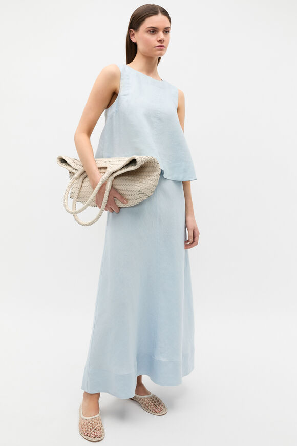 Core Linen Seam Front Skirt  Bluebell  hi-res