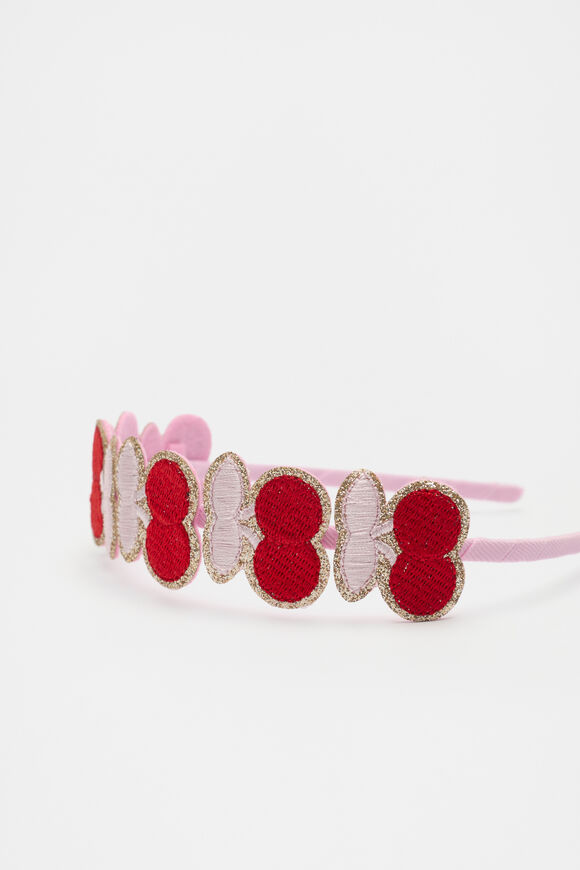 Glitter Cherry Headband  Candy Pink  hi-res