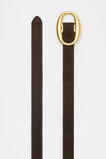 Carmen Oval Buckle Belt  Chocolate Suede  hi-res