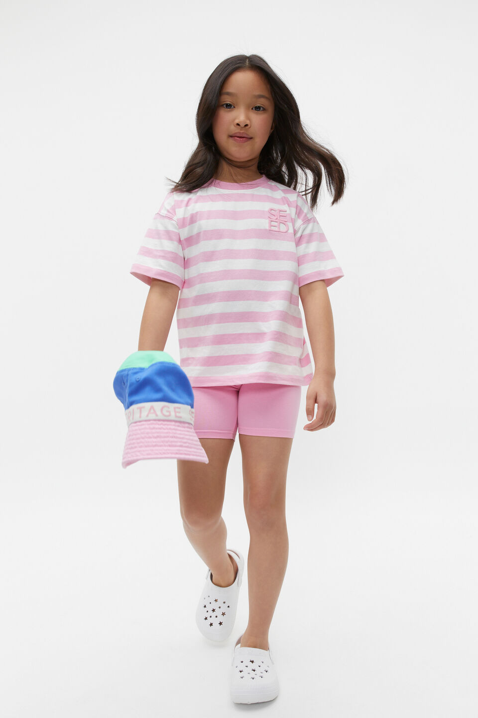 Core Stripe Tee  Candy Pink Stripe