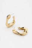 Sculptural Twist Triangle Hoop  Gold  hi-res
