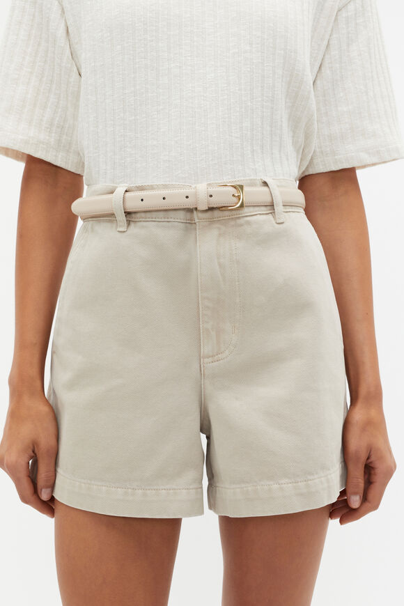 Kinsley Rounded Buckle Belt  Oat  hi-res