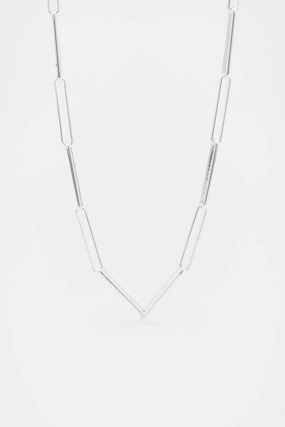 Long Link Necklace  Silver  hi-res