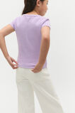 Core Logo Rib Tee  Lavender  hi-res