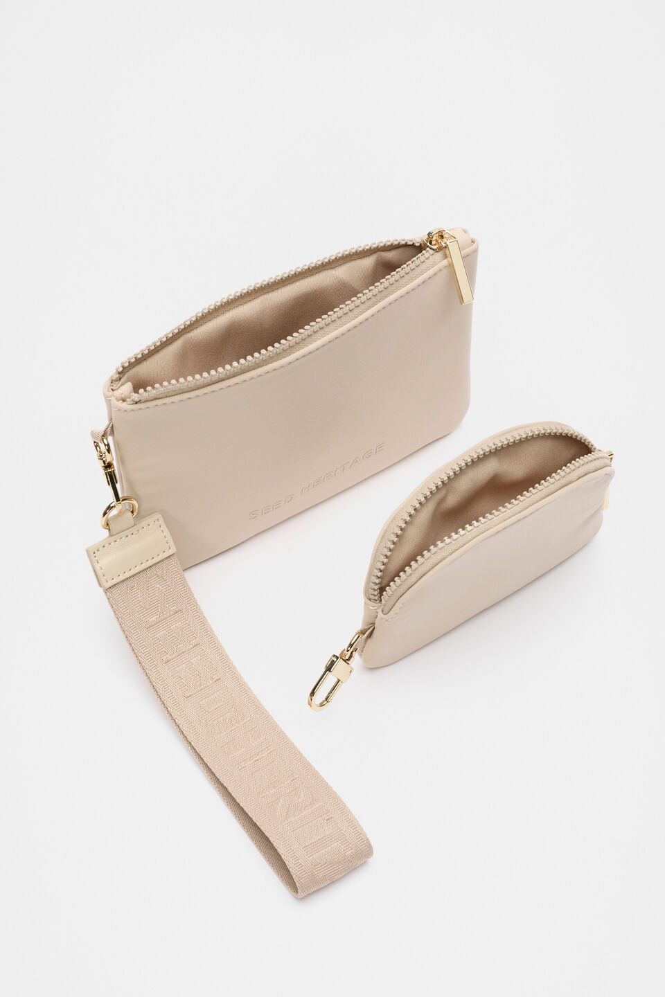 Logo Pouch Set  Ecru