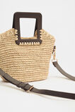 Mini Raffia Crossbody Bag  Chocolate  hi-res