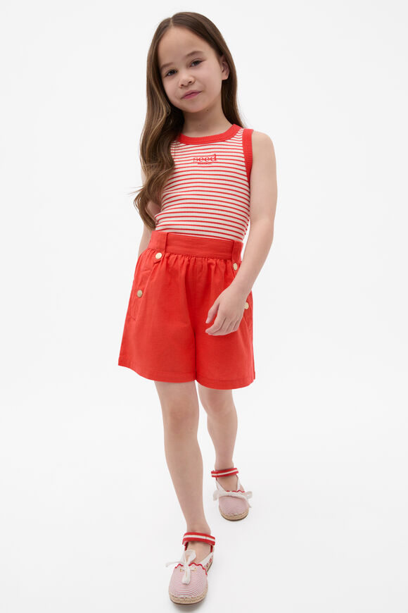 Core Logo Rib Tank  Strawberry Red  hi-res