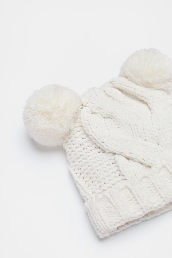 Mini Cable Knit Beanie  Classic Cream  hi-res