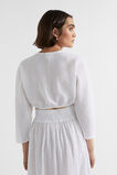 Textured Cotton Twist Top  Whisper White  hi-res