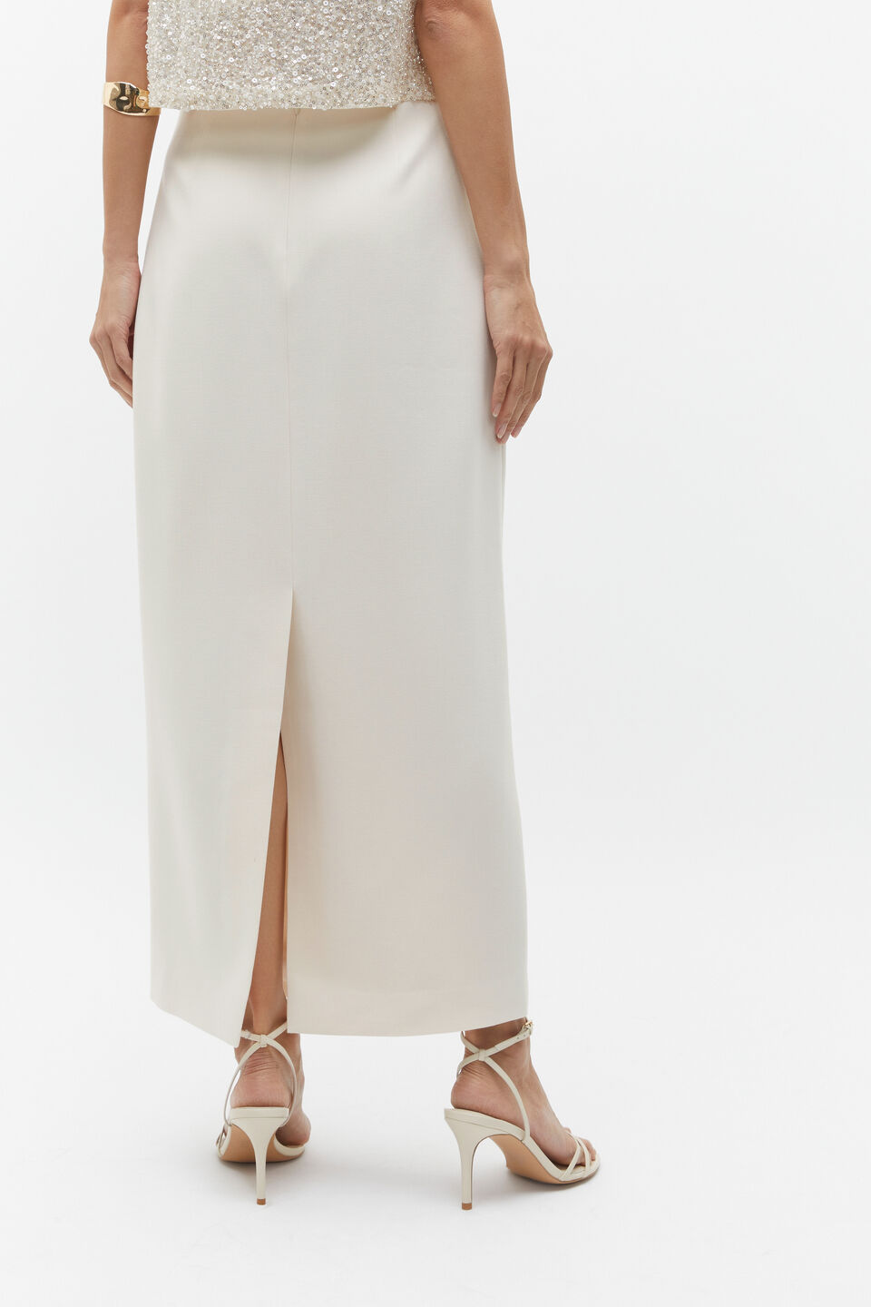 Tailored Column Skirt  Frappe
