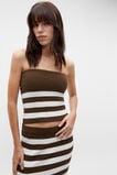 Boucle Stripe Knit Bustier  Dark Praline Stripe  hi-res