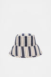 Wide Brim Stripe Bucket Hat  Midnight Sky  hi-res