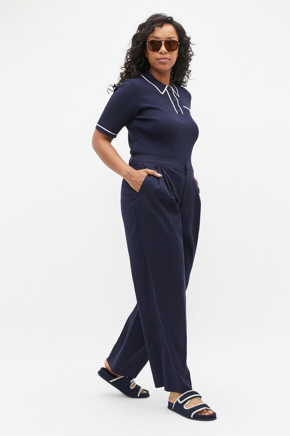 Tailored Pleat Pant  Midnight Sky  hi-res