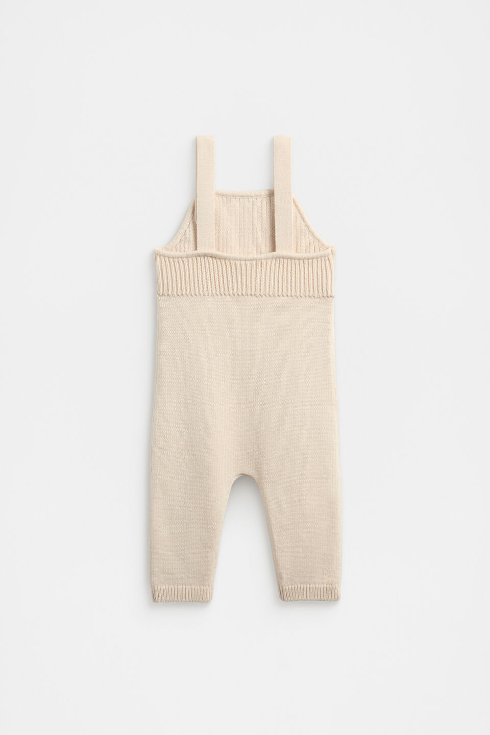Rib Knit Overall  Soft Cream