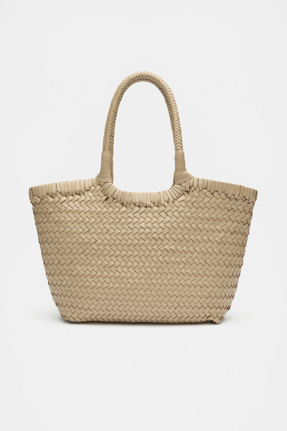 Leather Basket Bag  Rye