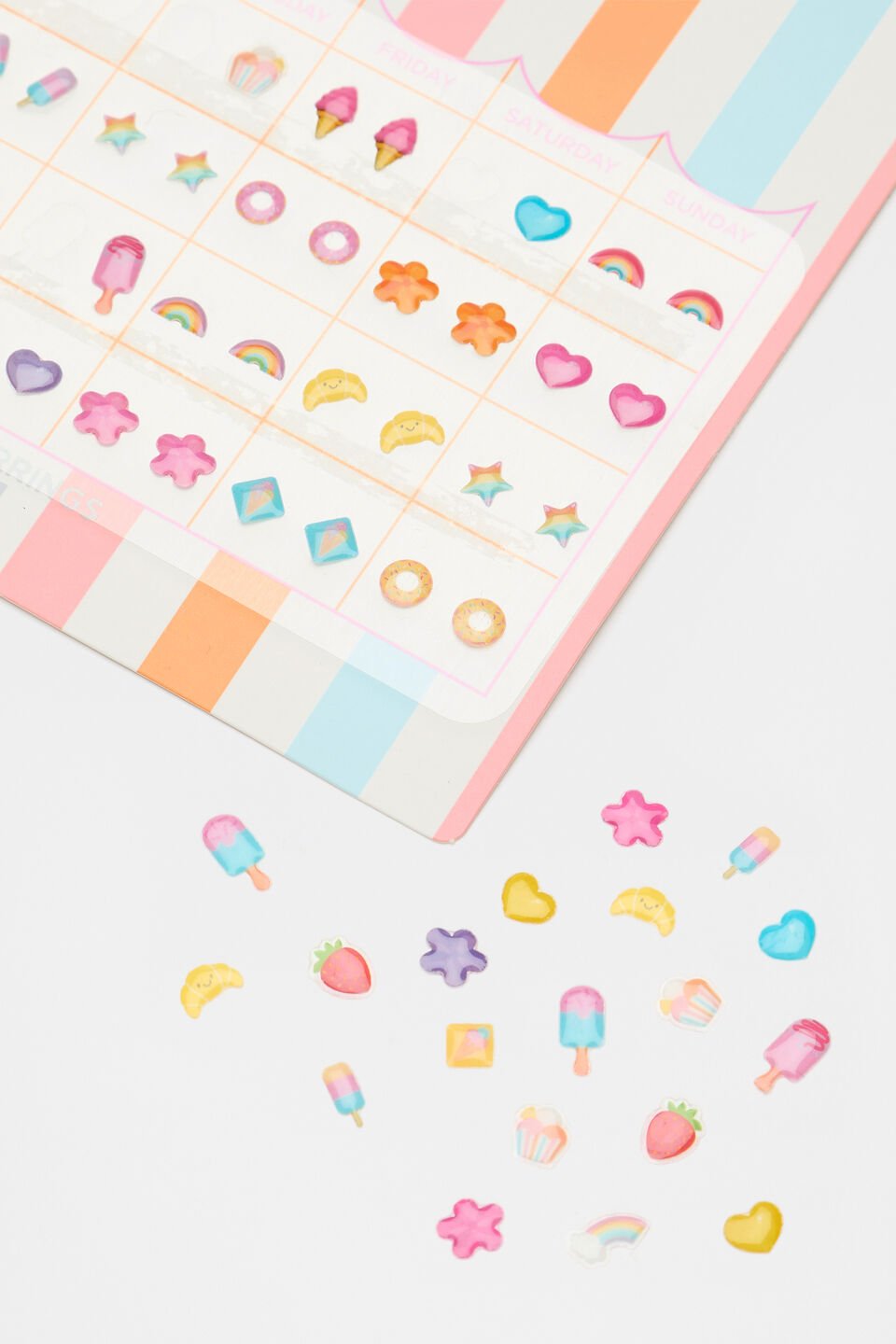 Gelato Stick On Earrings  Multi