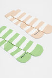 Stripe Sock 2 Pack  Green Apple  hi-res