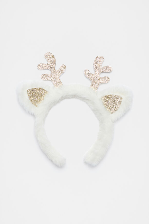 Fur Reindeer Headband  Classic Cream  hi-res