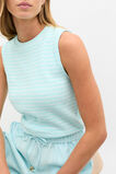Stripe Textured Shell Top  Skyway Stripe  hi-res