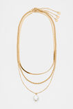 Pearly Layered Necklace  Gold  hi-res