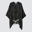 Fringe Edge Knit Poncho    hi-res