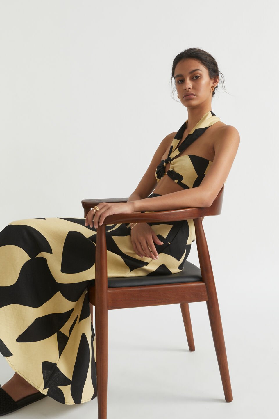 Abstract Halter Top  Abstract Print