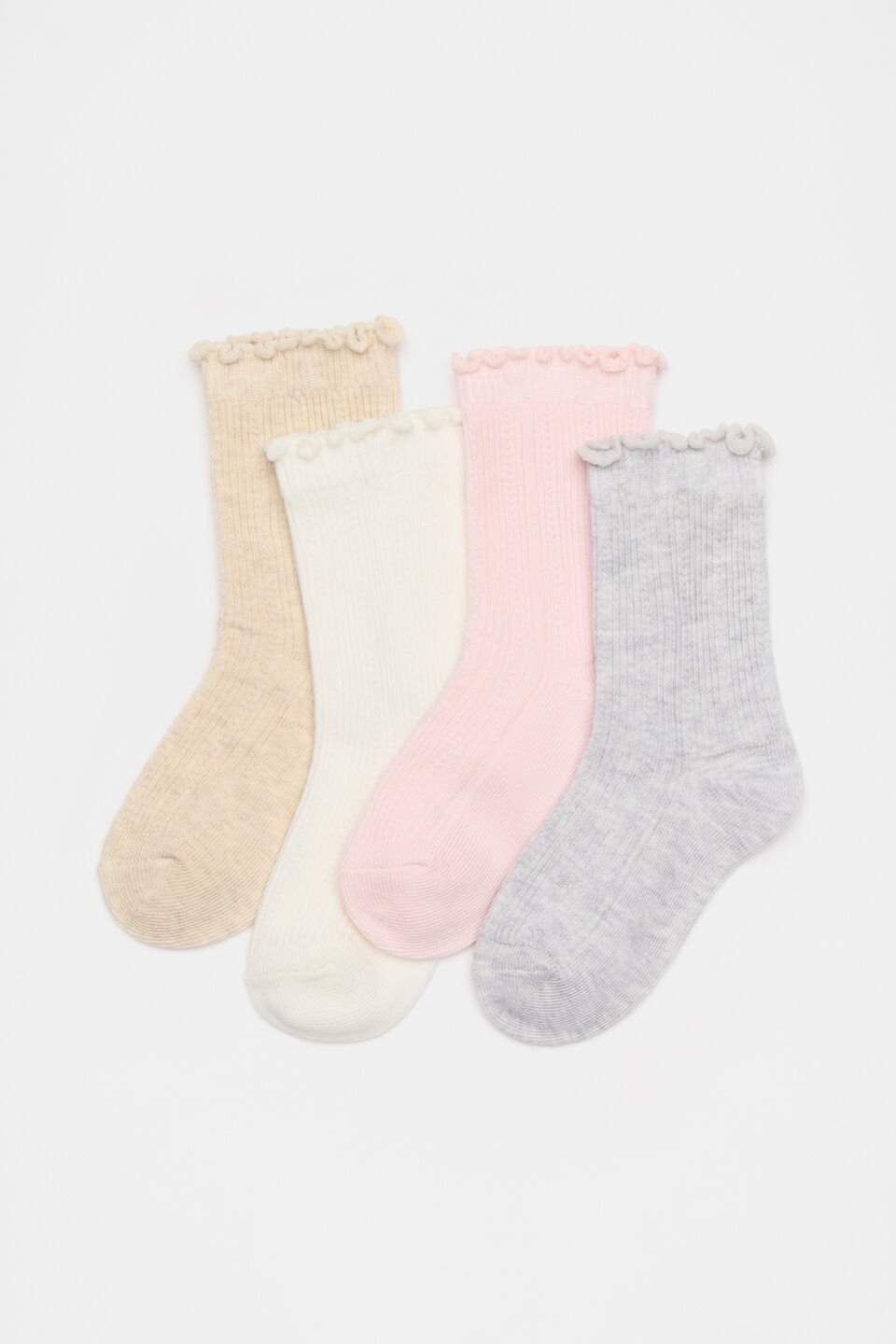 Rib Cable 4 Pack  Light Pink