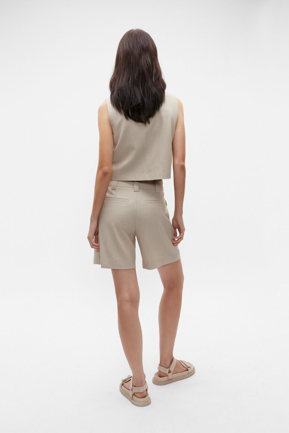 Tailored Utility Suit Short  Cool Sand