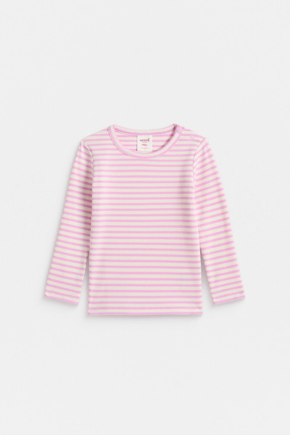 Core Rib Tee  Fairy Floss Stripe