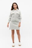 Boucle Zip Up Knit  Light Grey Marle  hi-res