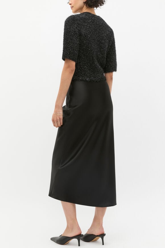 Lurex Tinsel Crop Cardi  Black  hi-res