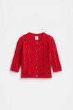 Cable Cardigan  Chilli Red  hi-res